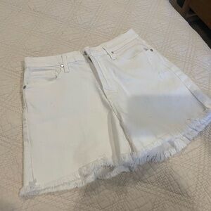 White Jean Shorts